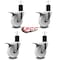 Service Caster 4'' Nylon Swivel 1-3/4'' Expanding Stem Caster Set Total Lock Brake, 4PK SCC-EXTTL20S414-NYS-134-4 - alternate 3